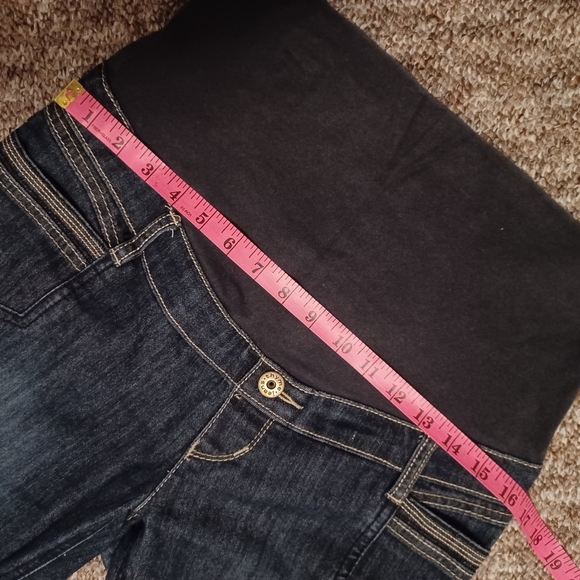 Thyme Maternity jeans medium size very stretchy comfortable denim flare pants - Picture 6 of 8